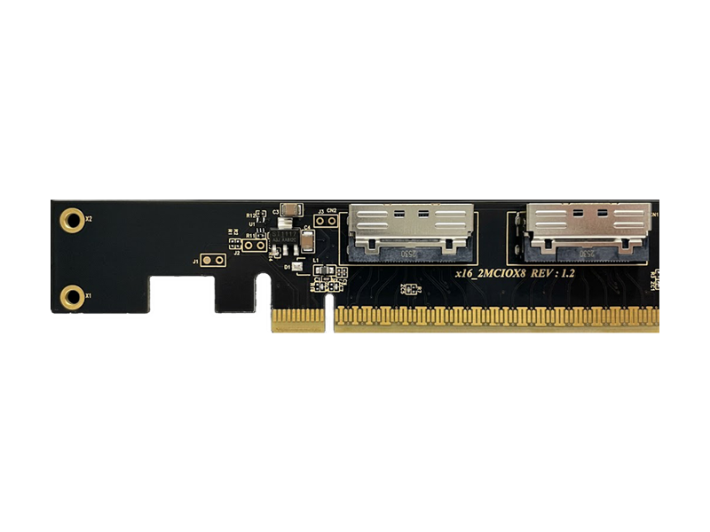 PCIe Gen5 x16 to 2MCIO x8 Passive Adapter
